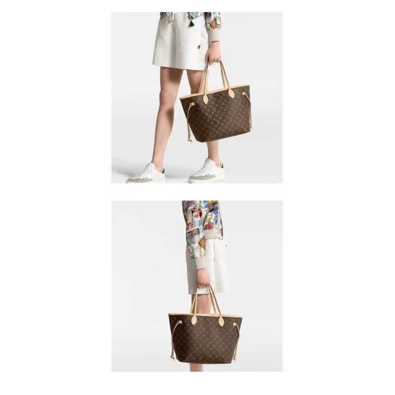 Louis Vuitton Neverfull Monogram Canvas Tote Bag (Direct Shipping from Europe)